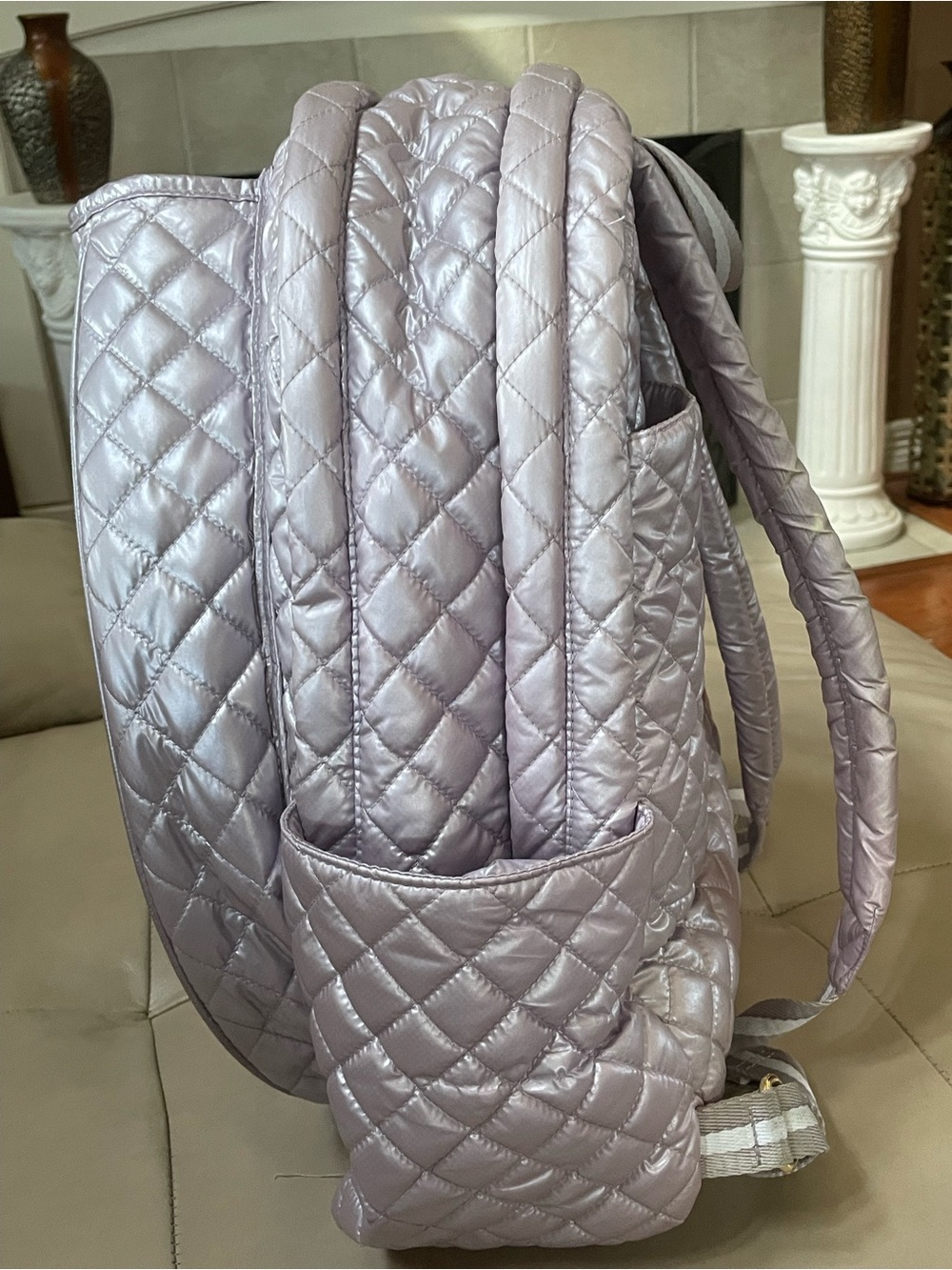 Oliver Thomas 24 + 7 Tennis Backpack, Lavender Quilted - Picture 9 of 13